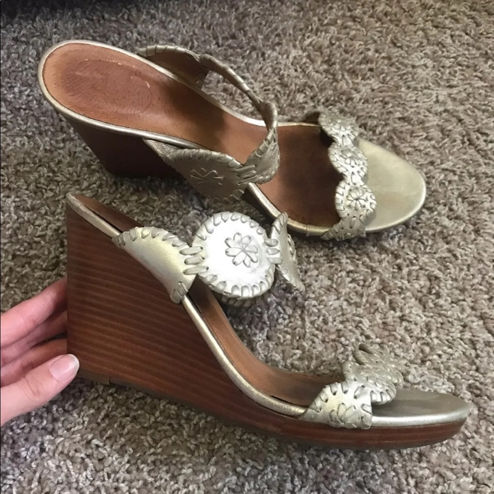 COPY - Jack Rogers Platinum Luccia wedge sandal